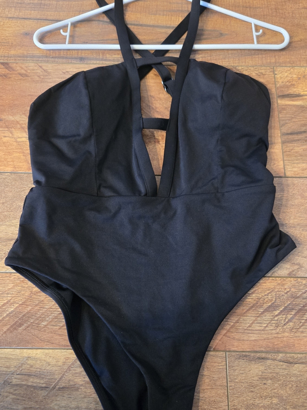 Victoria's Secret Black Strappy One-Piece